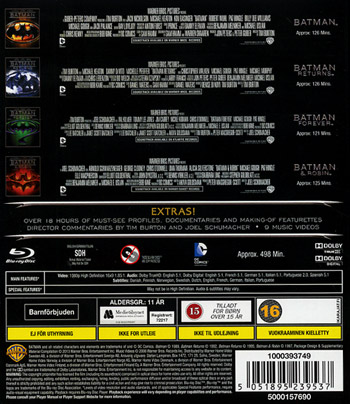 BATMAN COLLECTION 1-4 (4 disc) - Blu-ray